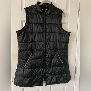 Aventura long black puffer vest XL